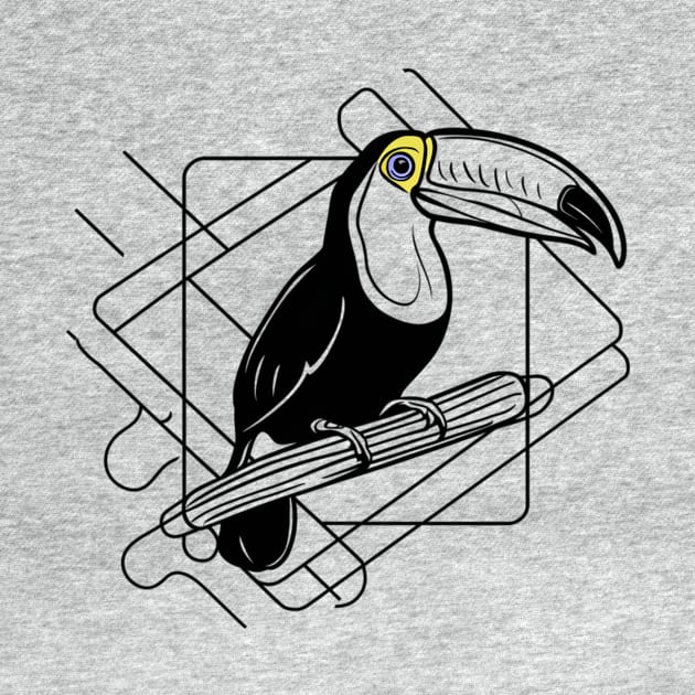 Line Art Toucan by Perspektiva